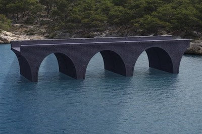 OO Gauge Double Track Triple Span Brick Viaduct