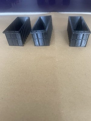 OO Gauge Three Industrial Skips