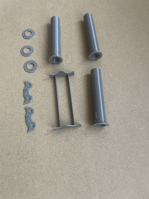 OO Gauge Set Of Three Drainage Pipes With Bogey Trestle.