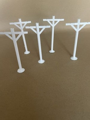 OO Gauge 5 x Telegraph Poles