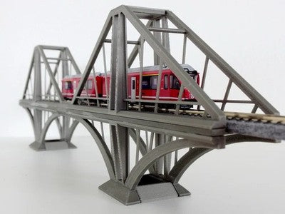 N Gauge Three Span Industrial Arched Bridge (3 sections)