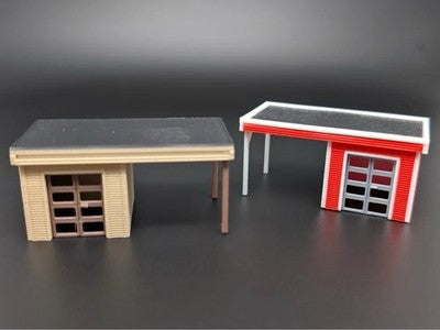 OO Gauge Two Roadside Garage/lean-to