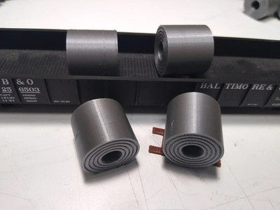 OO Gauge Six  Industrial Steel Rolls On Anti-roll cradles.