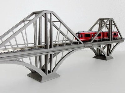 N Gauge Single Span Industrial Arched Bridge