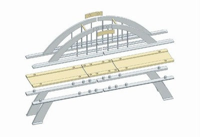 OO Gauge (Single Track) Arched Road/Rail Bridge